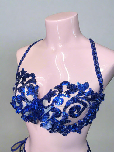 @LittleFire_Studio Handmade Blue Sequin Bra ~ LFSB07